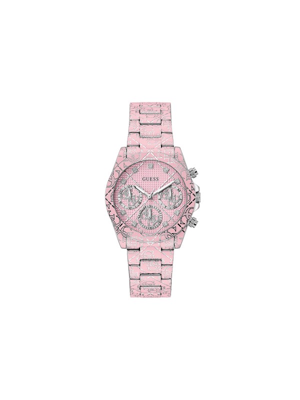 GUESS GW0986L1 – elegantan ženski elegantni sat iz kolekcije Fall 2025. Kućište i narukvica izrađeni su od visokokvalitetnog nerđajućeg čelika, sa kvarcni mehanizmom. U Boji Roze Zlata i prepoznatljiv Guess dizajn čine ovaj model savršenim dodatkom svakoj odevnoj kombinaciji.