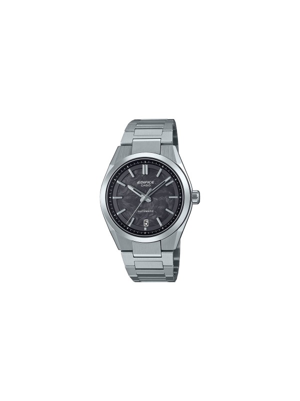 CASIO EDIFICE EFK-100CD-1AER – automatski muški sat sa brojčanikom od crnih karbonskih vlakana i providnom poleđinom kućišta, izrađen od nerđajućeg čelika u boji srebra. Brojčanik inspirisan trkačkim automobilima, donosi sportsku dinamiku i sofisticiran izgled, dok safirno staklo i vodootpornost do 100m garantuju pouzdanost i dugotrajnost. Unutrašnji mehanizam sa rezervom snage od 40 sati pruža snagu i tačnost u svakom trenutku.