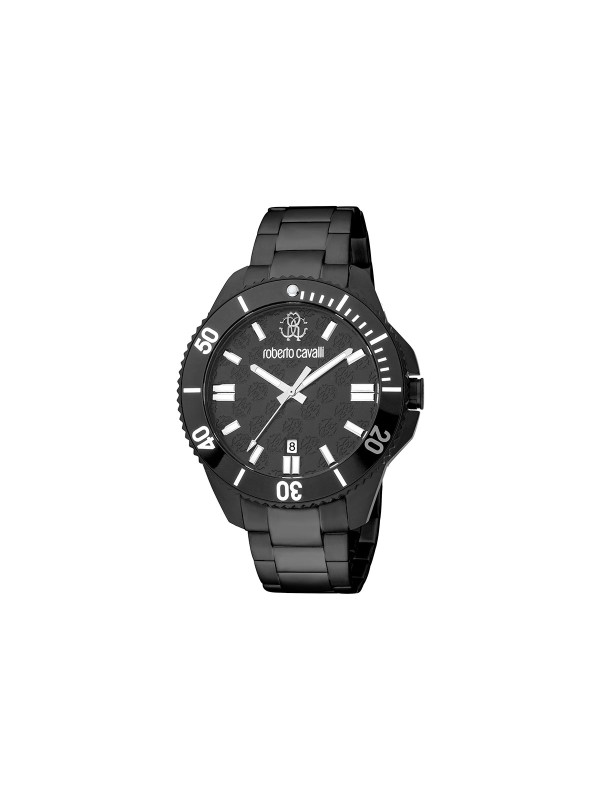 Roberto Cavalli Uomo Sport muški sat u crnoj boji sa datumom. Kućište od 44 mm, mineralno staklo i vodootpornost do 100 m. Naruči online!