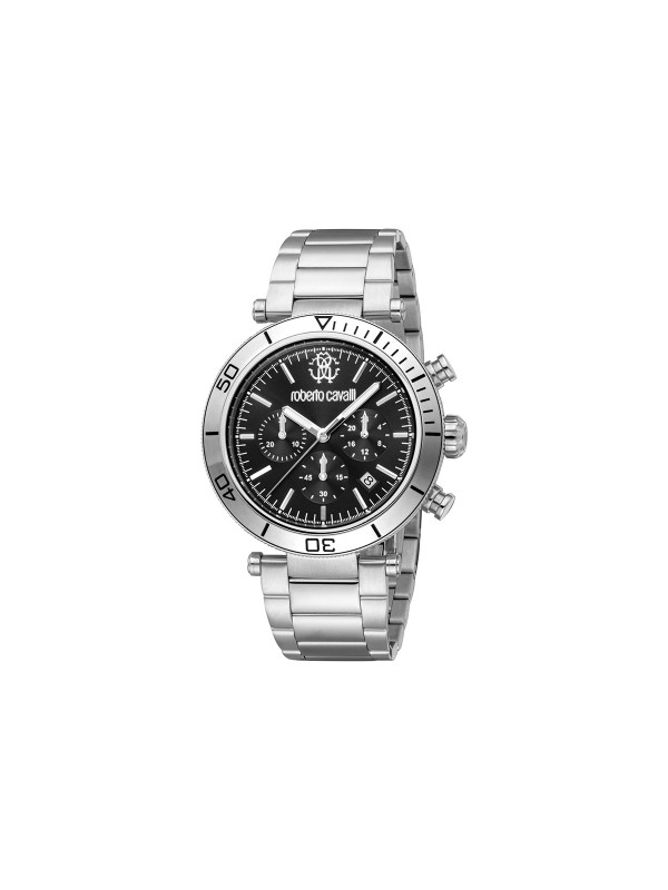 Roberto Cavalli Ritmo muški sat sa crnim brojčanikom i kvarcnim hronografom. Kućište od 43 mm i vodootpornost do 100 m. Naruči online!