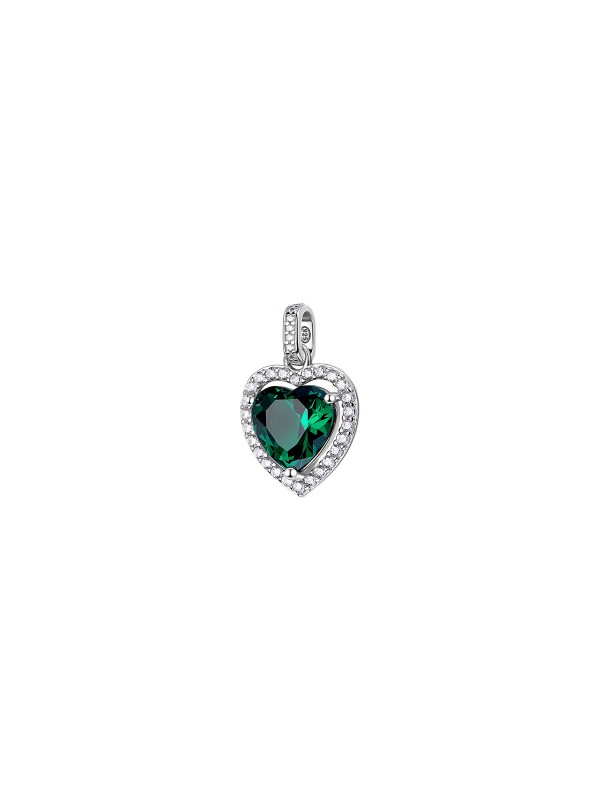Brosway FANCY LIFE GREEN privezak od srebra 925 sa zelenim cirkonom u obliku srca. Hipoalergen i elegantan dizajn. Naruči online!