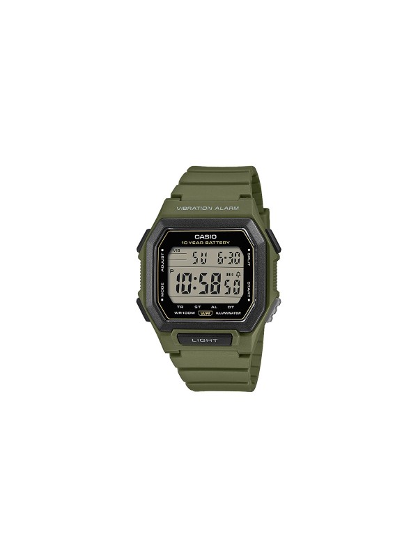 Casio muški sportski digitalni sat u maslinastozelenoj boji. Vibracioni alarm, LED osvetljenje i vodootpornost do 100 m. Naruči online!