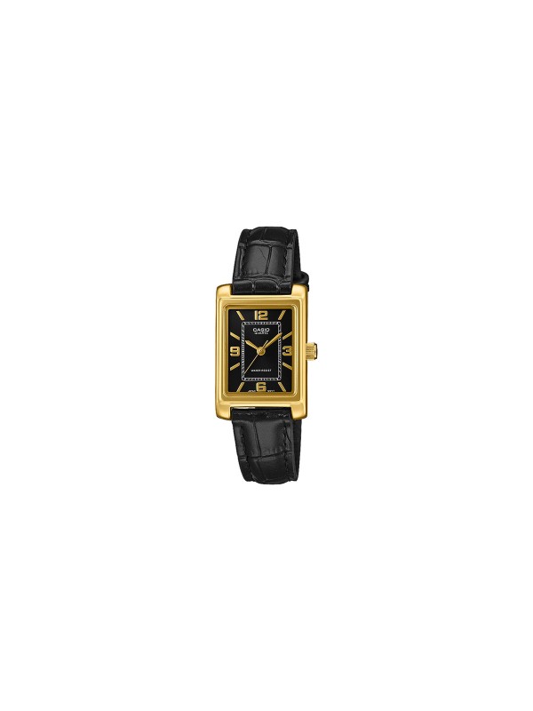 Ženski Casio sat sa srebrnim kućištem i crnom kožnom narukvicom. Kvarcni mehanizam, mineralno staklo i elegantan dizajn. Naruči online!