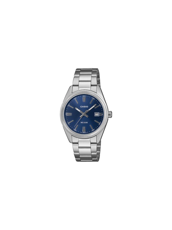 Casio Timeless unisex sat sa teget brojčanikom i srebrnim kućištem. Analogni mehanizam, bezvremenski dizajn i vodootpornost do 50 m. Naruči online!