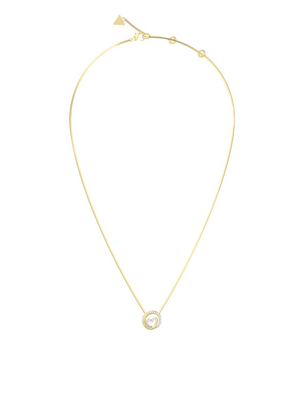 Simbol ljubavi sa umetničkim pomakom. Ogrlica u zlatnom tonu sa priveskom "uvijenog" srca koje je diskretno optočeno cirkonima. Savršeno se uklapa u set sa Iconique narukvicom.