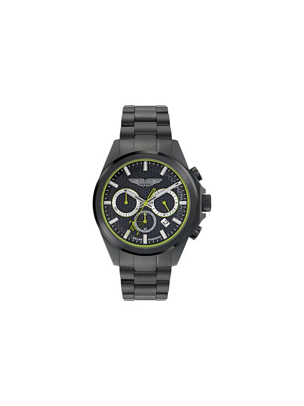 Aston Martin muški sportski sat sa solarnim hronografom i crnom IP prevlakom. Kućište 44 mm i robustan sportski izgled. Naruči online!