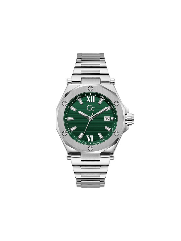 Gc LEGACY SLEEK muški sat sa zelenim brojčanikom i srebrnim kućištem od nerđajućeg čelika. Švajcarski mehanizam i safirno staklo. Naruči online!