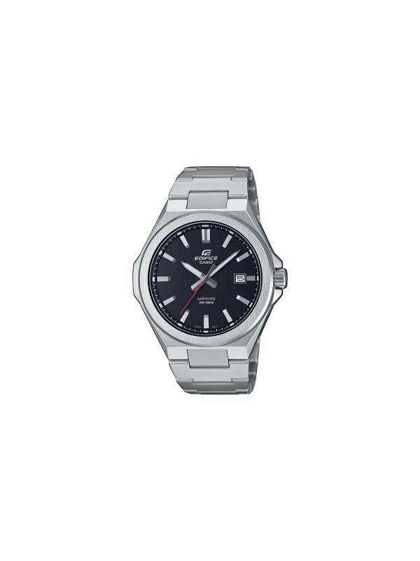 Casio EDIFICE analogni sat od nerđajućeg čelika sa safirnim staklom i datumom. Vodootpornost 100 m i moderan sportski dizajn.