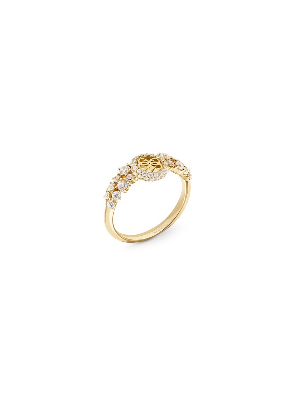 Ženski Guess Pretty prsten od srebra 925 sa zlatnom prevlakom u veličini 58. Elegantan i ženstven dizajn. Naruči online!