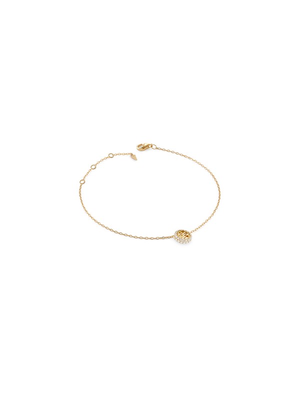Ženska GUESS narukvica od srebra 925 sa zlatnom prevlakom i cirkonima. Moderan dizajn i fabrička garancija. Naruči online!
