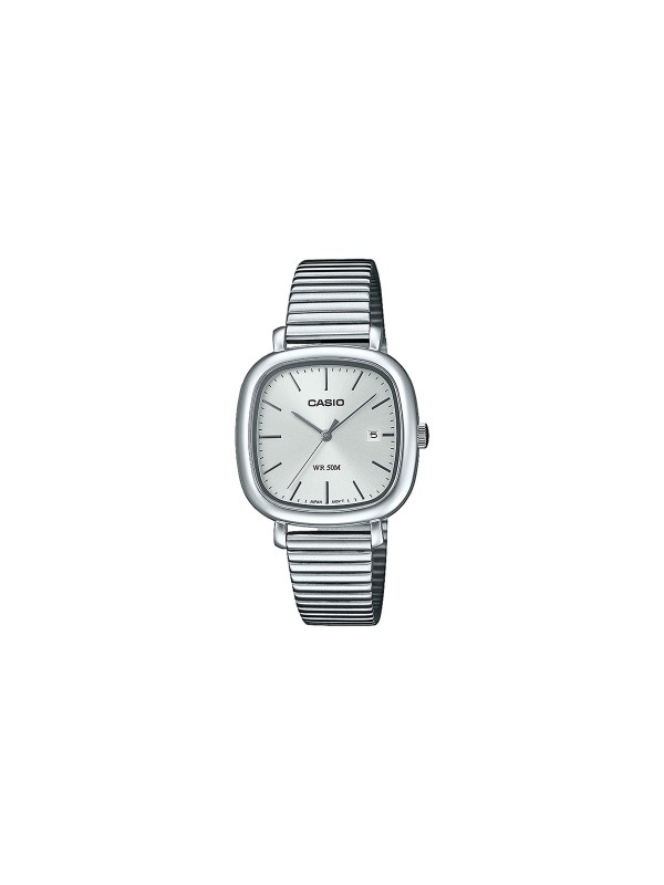 Ženski analogni sat Casio sa kućištem i narukvicom od nerđajućeg čelika. Elegantnog dizajna i vodootporan do 50m. Poručite online odmah!