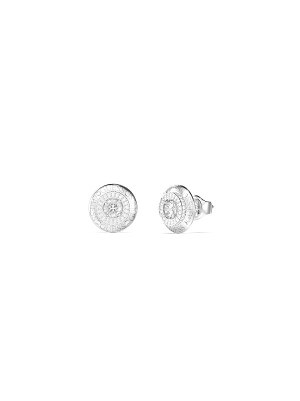 Guess ženske minđuše od nerđajućeg čelika u boji srebra sa cirkonima. Elegantne i izdržljive, savršene za svaku priliku. Kupite odmah online!