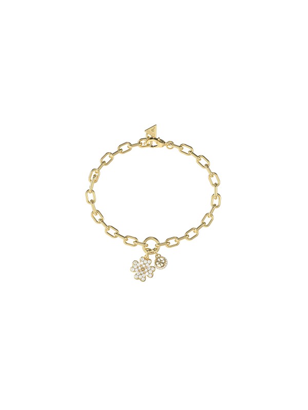 Ženska narukvica od nerđajućeg čelika u boji žutog zlata sa simbolom sreće. Elegantna i moderna, savršena za svaki dan. Kupite odmah online!