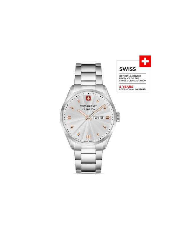 Swiss Military Hanowa muški sat sa safirnim staklom i kućištem od nerđajućeg čelika. Vodootpornost 100 m i Swiss Made preciznost.