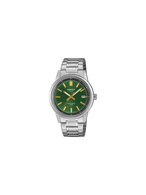 Muški Casio Edifice sat sa zelenim brojčanikom, kućištem od 38 mm i čeličnom narukvicom. Klasičan dizajn sa sportskim duhom. Originalan sat, naruči online!