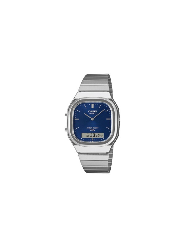 Casio unisex sat od nerđajućeg čelika u srebrnoj boji sa štopericom, alarmom i drugom vremenskom zonom. Ovlašćeni prodavac. Naruči online!
