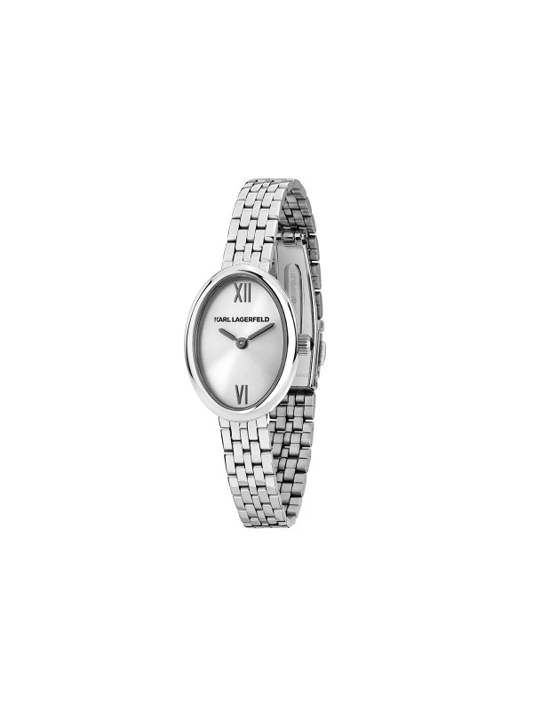 Karl Lagerfeld Oval Allure ženski sat u srebrnoj boji sa ovalnim kućištem. Kvarcni mehanizam i mineralno staklo. Naruči online!