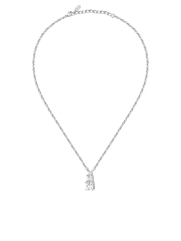 Ženska Karl Lagerfeld ogrlica od nerđajućeg čelika sa tri cirkona. Elegantan i minimalistički dizajn. Naruči online!