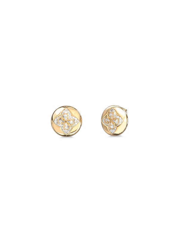 Guess ženske minđuše u boji žutog zlata sa kristalima u obliku cveta. Nerđajući čelik i elegantan, sofisticiran dizajn. Naruči online!
