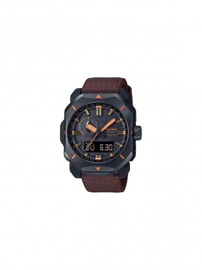 Casio Pro Trek PRW-6900YL-5ER ručni sat - model sa osmougaonim čeličnim kućištem i gumenom narukvicom, lako poručite putem Timer.co.rs online shop-a.