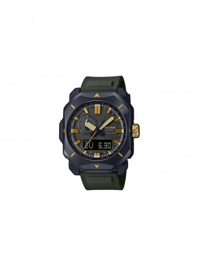Casio Pro Trek PRW-6900Y-3ER ručni sat - model sa osmougaonim čeličnim kućištem i gumenom narukvicom, lako poručite putem Timer.co.rs online shop-a.
