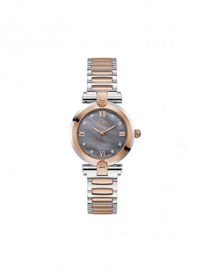 Gc Fusion Lady ručni sat - model u kombinaciji boja srebra i ružičastog zlata i efektnim sivim brojčanikom, lako poručite u Timer.co.rs online prodavnici.