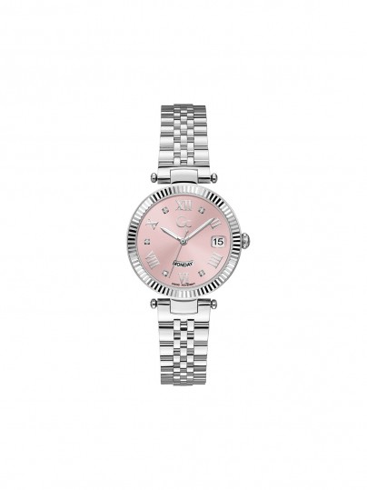 Elegantan Gc Flair ženski ručni sat u boji srebra - sa prefinjenim roze brojčanikom, poručite u Timer.co.rs online shop-u i ubrzo očekujte na kućnoj adresi.