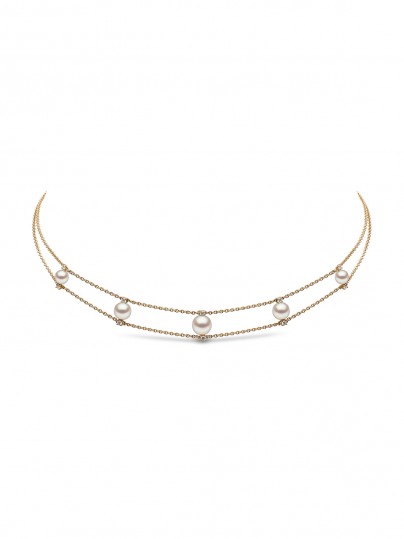 Yoko London ogrlicu sa slatkovodnim biserima i dijamantima (0,155ct) u žutom zlatu od 18ct, poručite putem Timer.co.rs online shop-a na kućnu adresu.