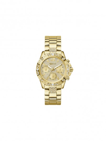 Elegantni Guess ženski sat Majesty GW0771L2 u boji žutog zlata sa cirkonima, prečnika 40mm, savršen za sofisticiran izgled.