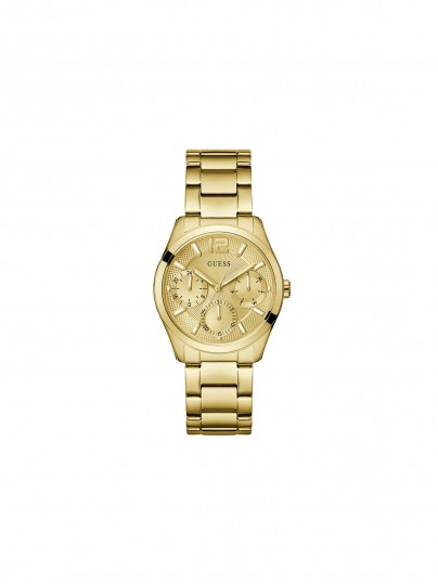 Guess ženski sat "Zoe" u žutom zlatu, prečnika 38mm, savršen za svaku priliku. Elegancija i funkcionalnost u jednom.
