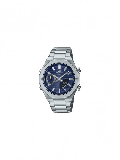 Casio Edifice analogno-digitalni hronograf sa safirnim staklom, teget brojčanikom i Bluetooth povezivanjem, inspirisan moto sportom.