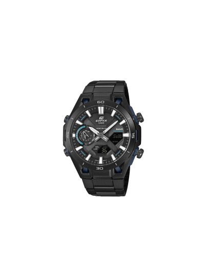 Casio EDIFICE ECB-2300DC-1AEF crni muški sat iz SOSPENSIONE serije sa solarnom baterijom, Bluetooth povezivanjem i sportskim dizajnom visokih performansi.