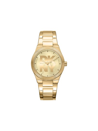 DKNY DK1L102M0035 trend ženski sat u kombinaciji boje srebra i žutog zlata sa zelenim brojčanikom i DKNY logotipom. Čelična narukvica i vodootpornost do 50m.