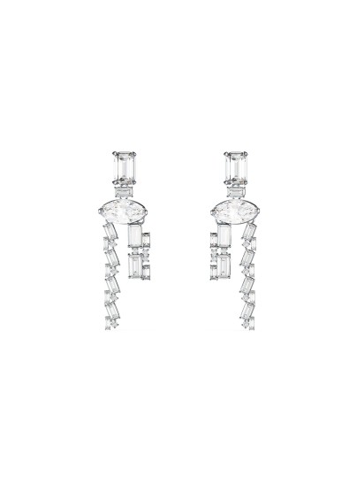 Guess viseće minđuše Chandelier u boji srebra sa kristalima i cirkonima. Elegantne i upečatljive minđuše za večernje kombinacije i posebne prilike.