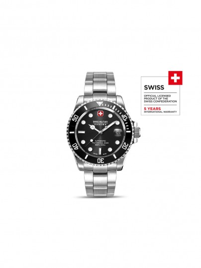 SWISS MILITARY HANOWA Sealord je idealan za ronioce, sa automatskim mehanizmom, crnim brojčanikom i vodootpornošću do 200m.