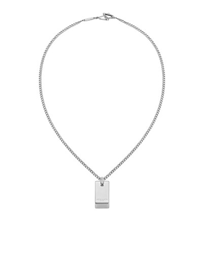 Aston Martin MJIBF5NU0 – elegantna muška ogrlica izrađena od nerđajućeg čelika 316L u boji srebra. Minimalističkog dizajna sa pločicom od brušenog čelika na kojoj je ugraviran natpis “Aston Martin EST 1913”. Kombinacija prefinjenosti i snage, ova ogrlica odražava bezvremenski duh luksuza i preciznosti karakterističan za Aston Martin brend. Dužina: 60 cm.