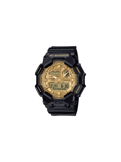 G-SHOCK GA-010GGB-1A9ER – muški sportski sat iz kolekcije G-Shock Classic. analogno digitalni kvarcni mehanizam, izrađen od gumeno kućište sa gumena narukvica. Vodootporan, otporan na udarce i idealan za aktivan stil života.