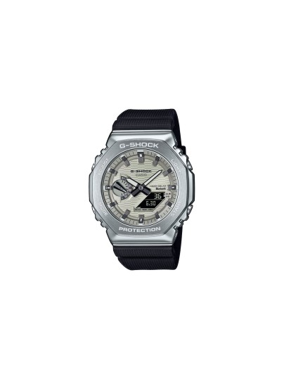 G-SHOCK GBM-2100A-8BER – muški sportski sat iz kolekcije G-Shock Classic. analogno digitalni kvarcni mehanizam, izrađen od kućište guma / čelik sa gumena narukvica. Vodootporan, otporan na udarce i idealan za aktivan stil života.