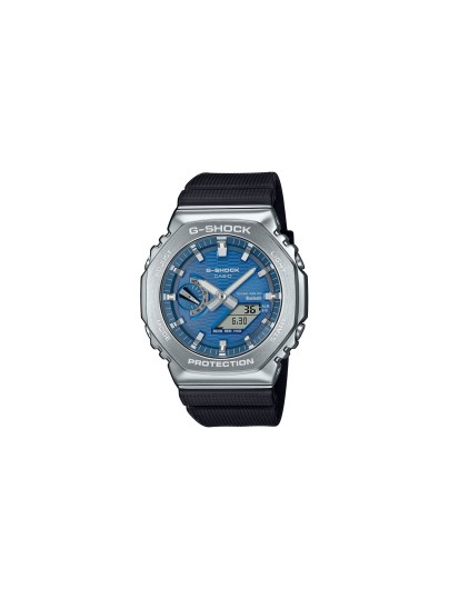 G-SHOCK GBM-2100A-2BER – muški sportski sat iz kolekcije G-Shock Classic. analogno digitalni kvarcni mehanizam, izrađen od kućište guma / čelik sa gumena narukvica. Vodootporan, otporan na udarce i idealan za aktivan stil života.