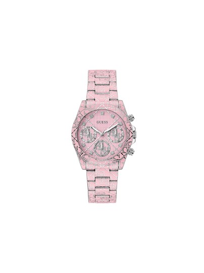 GUESS GW0986L1 – elegantan ženski elegantni sat iz kolekcije Fall 2025. Kućište i narukvica izrađeni su od visokokvalitetnog nerđajućeg čelika, sa kvarcni mehanizmom. U Boji Roze Zlata i prepoznatljiv Guess dizajn čine ovaj model savršenim dodatkom svakoj odevnoj kombinaciji.