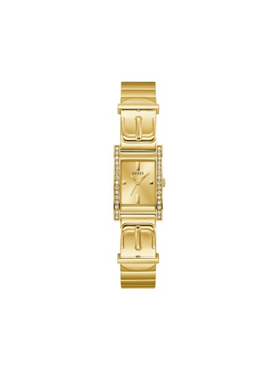 GUESS GW0939L2 – elegantan ženski elegantni sat iz kolekcije Fall 2025. Kućište i narukvica izrađeni su od visokokvalitetnog nerđajućeg čelika, sa kvarcni mehanizmom. U Boji Žutog Zlata i prepoznatljiv Guess dizajn čine ovaj model savršenim dodatkom svakoj odevnoj kombinaciji.