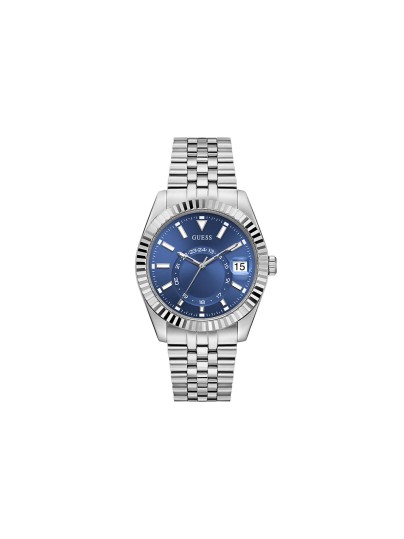 GUESS GW0977G1 – elegantan muški elegantni sat iz kolekcije Fall 2025. Kućište i narukvica izrađeni su od visokokvalitetnog nerđajućeg čelika, sa kvarcni mehanizmom. U Boji Srebra i prepoznatljiv Guess dizajn čine ovaj model savršenim dodatkom svakoj odevnoj kombinaciji.