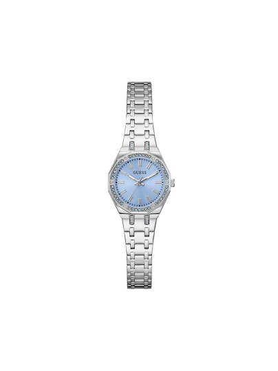 GUESS GW1010L1 – elegantan ženski elegantni sat iz kolekcije Fall 2025. Kućište i narukvica izrađeni su od visokokvalitetnog nerđajućeg čelika, sa kvarcni mehanizmom. U Boji Srebra i prepoznatljiv Guess dizajn čine ovaj model savršenim dodatkom svakoj odevnoj kombinaciji.