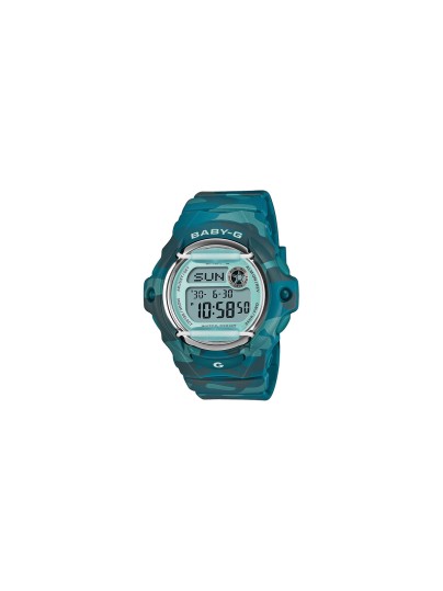 Casio Baby-G ženski digitalni sat sa plavim kamuflažnim printom. Otporan na udarce, vodootporan do 200 m i sa super osvetljenjem. Naruči online!