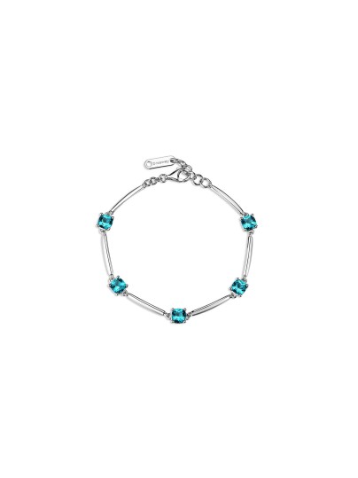 Ženska Brosway Fancy Aqua Green narukvica od srebra 925 sa plavozelenim cirkonima i rodijumskim premazom. Elegantan dizajn. Naruči online!