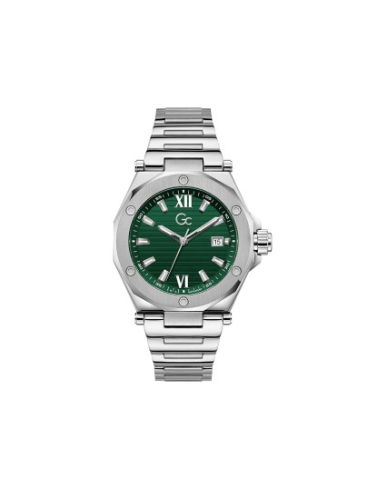 Gc LEGACY SLEEK muški sat sa zelenim brojčanikom i srebrnim kućištem od nerđajućeg čelika. Švajcarski mehanizam i safirno staklo. Naruči online!