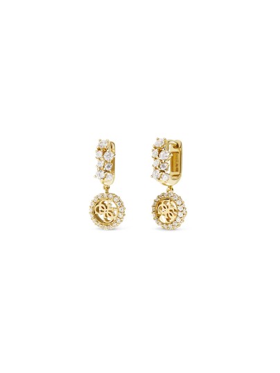 Ženske Guess Pretty minđuše sa zlatnom prevlakom i cirkonima od srebra 925. Elegantan i ženstven dizajn. Naruči online!