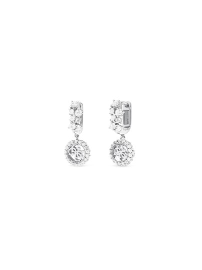 Ženske Guess Pretty minđuše od srebra 925 sa cirkonima u srebrnoj boji. Elegantan i ženstven dizajn. Naruči online!