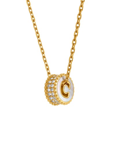 CERRUTI 1881 Isadora ženska ogrlica u zlatnom tonu. Izrađena od nerđajućeg čelika sa blistavim cirkonima, idealna za prefinjen i elegantan svakodnevni stil.