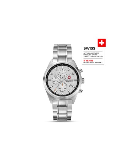 Swiss Military Hanowa STORM pilotski hronograf sa vintage dizajnom i safirnim staklom. Swiss Made mehanizam i vodootpornost 100 m.